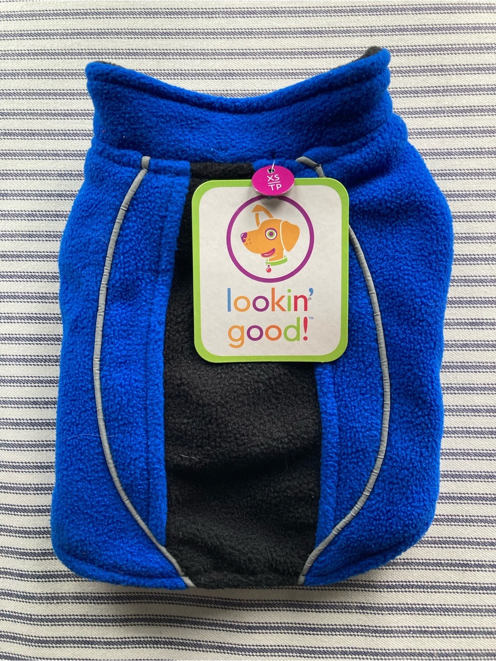 NWT Lookin’ Good - Royal Blue Dog/Cat Fleece Vest wVelcro Close, Size XS